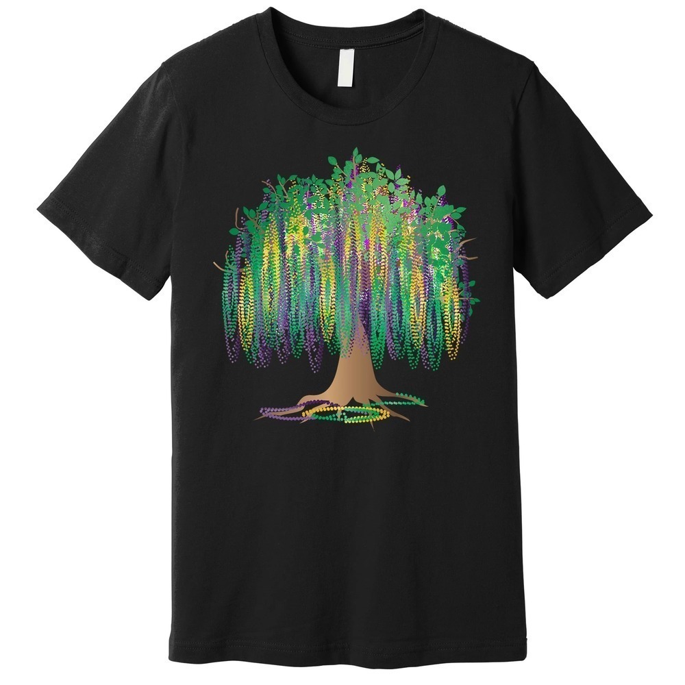 Mardi Gras Bead Tree Celebration Tshirt